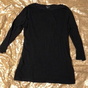 Black boat neck shirt. EUC